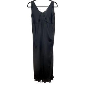 Vintage Black Night Gown Baby Doll Slip Dress Dark Academia FairyCore Medium